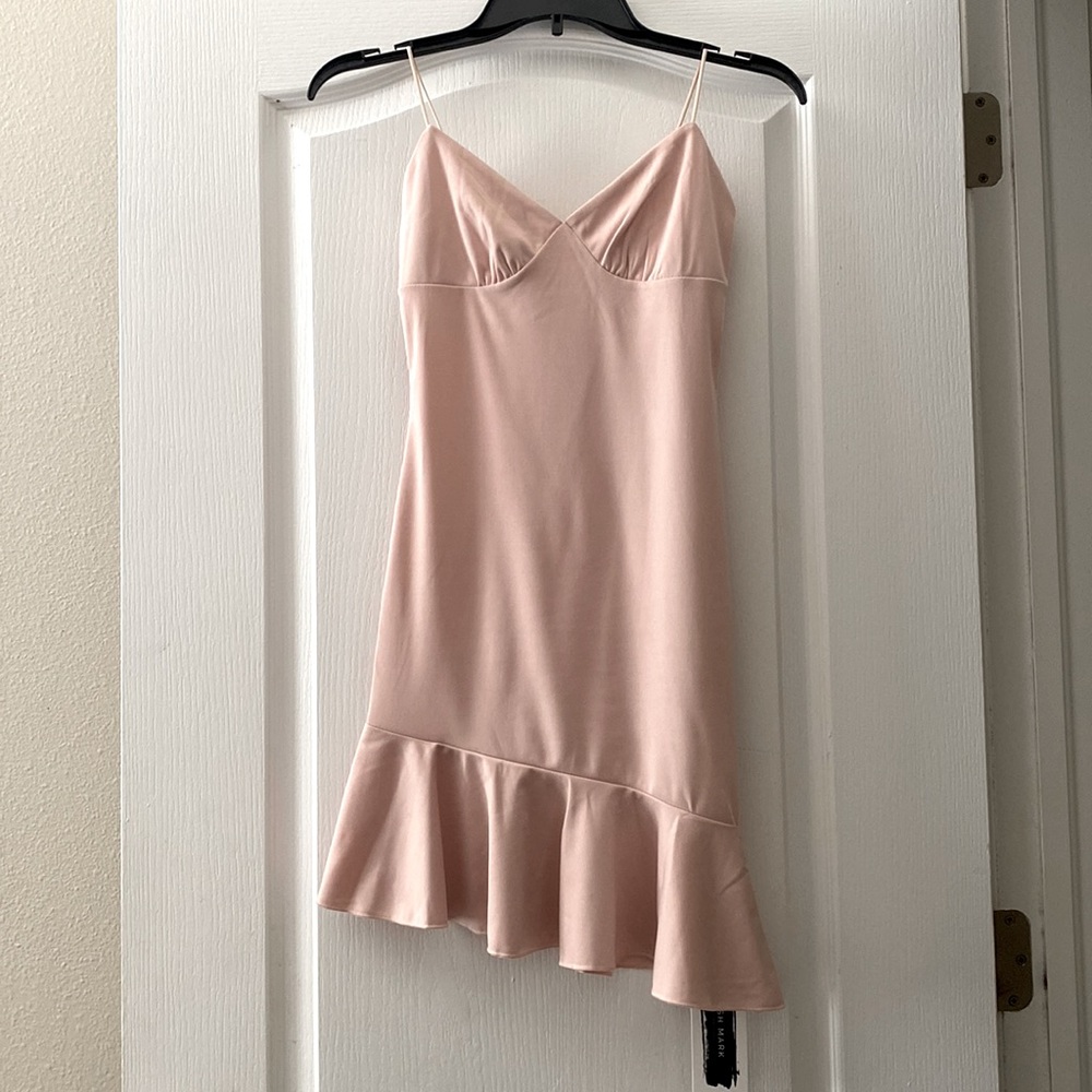 Spaghetti straps Short Pink dress